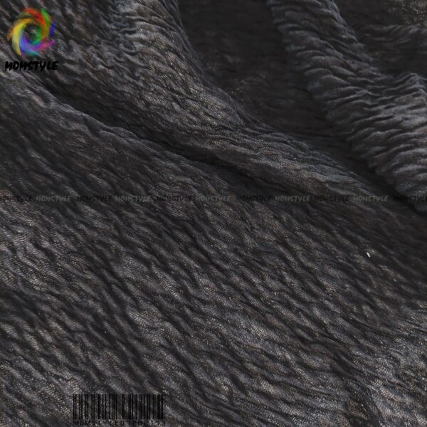 شال پلیسه نخی چهار فصل رنگ مشکی کد46 مام استایل