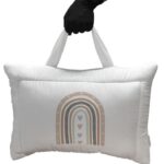 ست مسافرتی کیفی نوزاد برند مامز کیوتی مدل 3 تکه طرح رنگین کمان مامزنینی