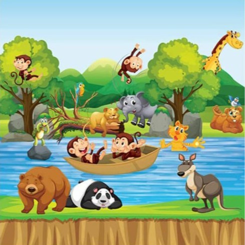 دیوارپوش رولی 8میل طرح جنگل مامزنینی