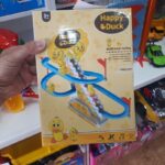 اسباب بازی پله طرح جوجه موزیکال چراغدار خارجی با 6 جوجه