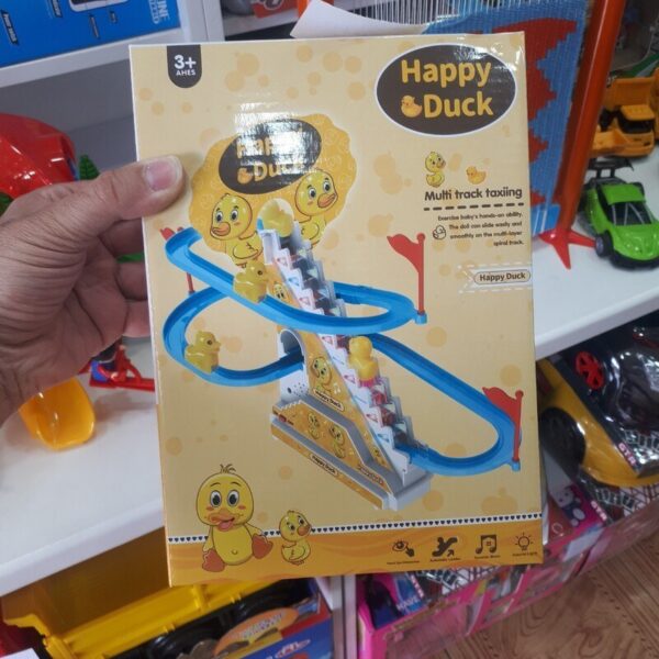 اسباب بازی پله طرح جوجه موزیکال چراغدار خارجی با 6 جوجه