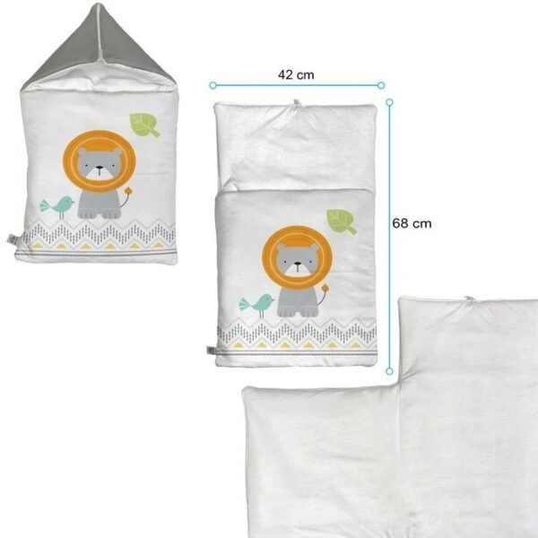 ست خواب نوزاد برند مامز کیوتی مدل 4 تکه طرح گاردن فیل و زرافه مامزنینی