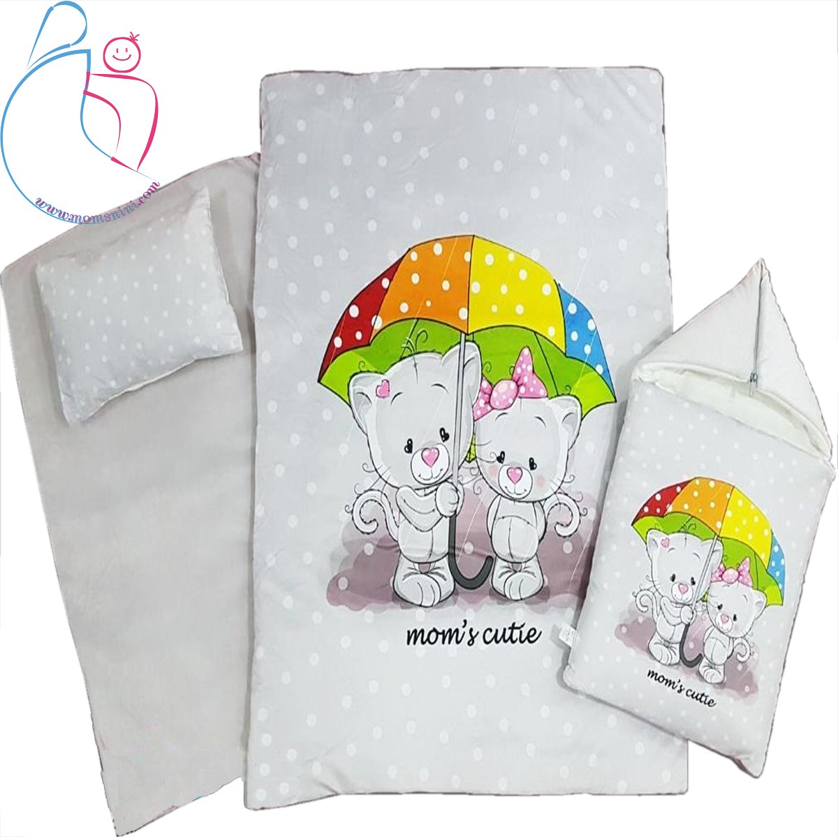 سرویس خواب 4 تکه مخمل مدل گربه چتری مامزکیوتی(momscutie) مامزنینی