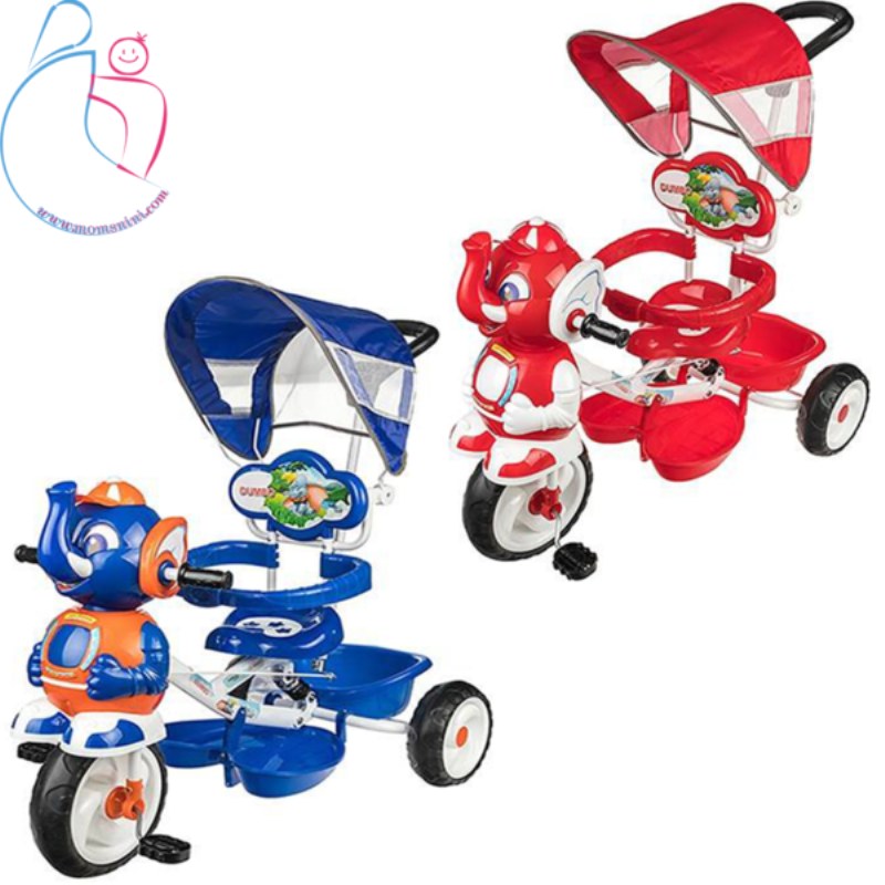 سه چرخه بیبی لند Baby Land مدل Elephent رنگ آبی مامز نینی