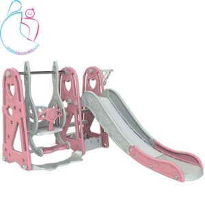 تاب و سرسره کودک طرح هپی رنگ صورتی مامزنینی