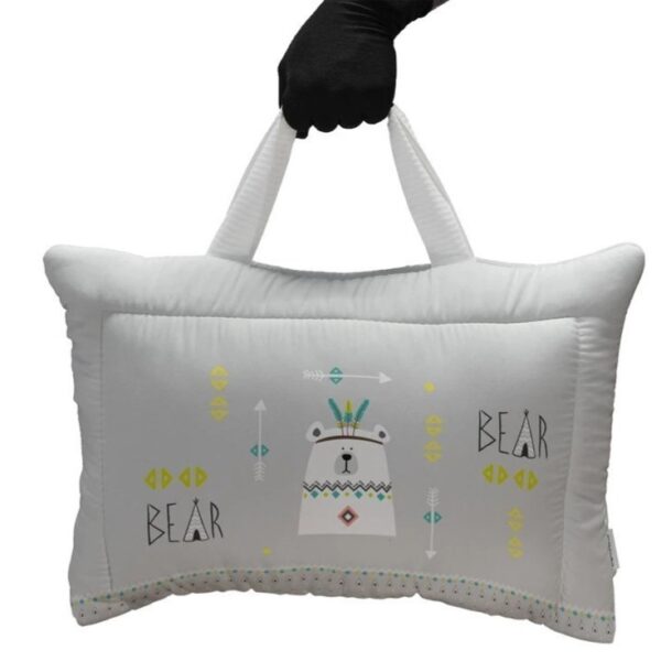 ست مسافرتی کیفی نوزاد برند مامز کیوتی مدل 3 تکه طرح خرس قطبی مامزنینی