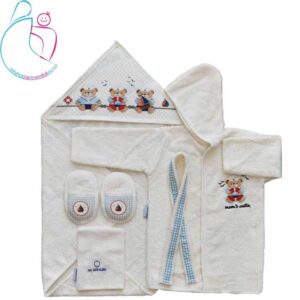 ست حوله 5 تکه کودک مامزکیوتی مدل خرس ملوان مامزنینی