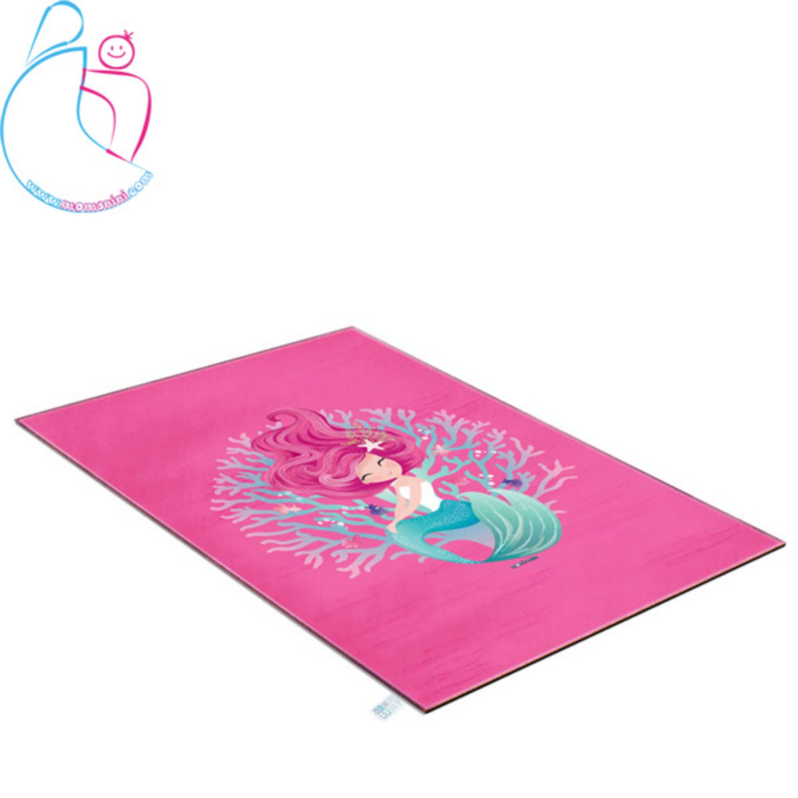 فرش فانتزی اتاق کودک مامزکیوتی طرح پری دریایی سرخابی