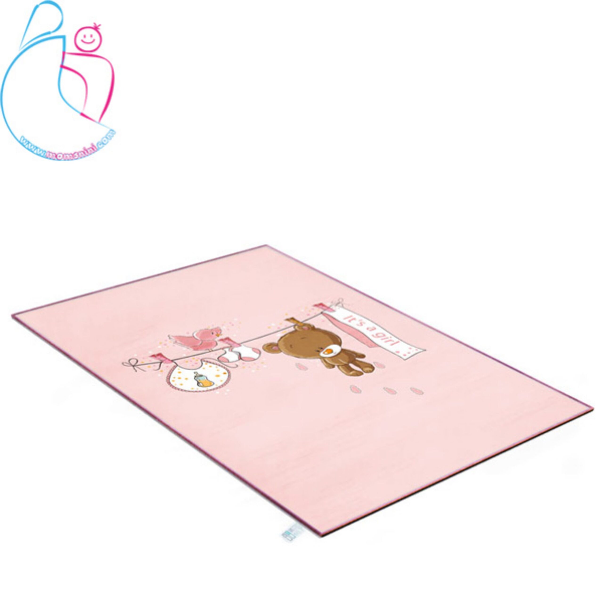 فرش فانتزی اتاق کودک مامزکیوتی طرح خرس بندرختی