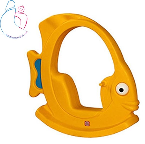 راکر کودک مدل ماهی سقف دار  رنگ زرد مامزنینی