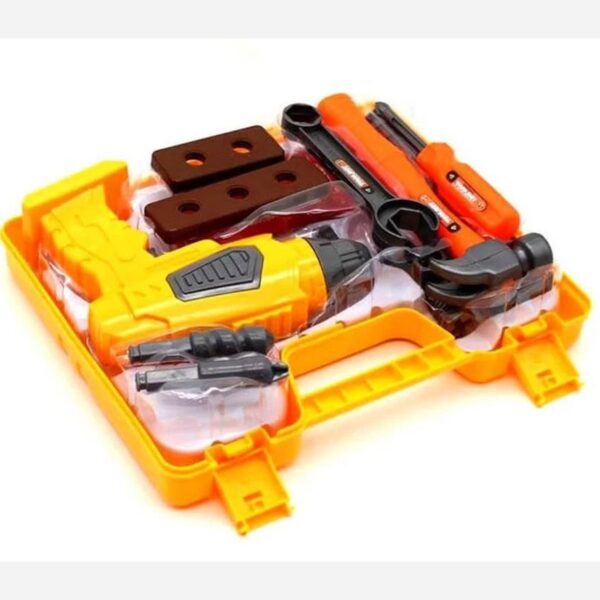 اسباب بازی ست دریل و ابزار آلات شارژی 14 قطعه باتری خور مامزنینی