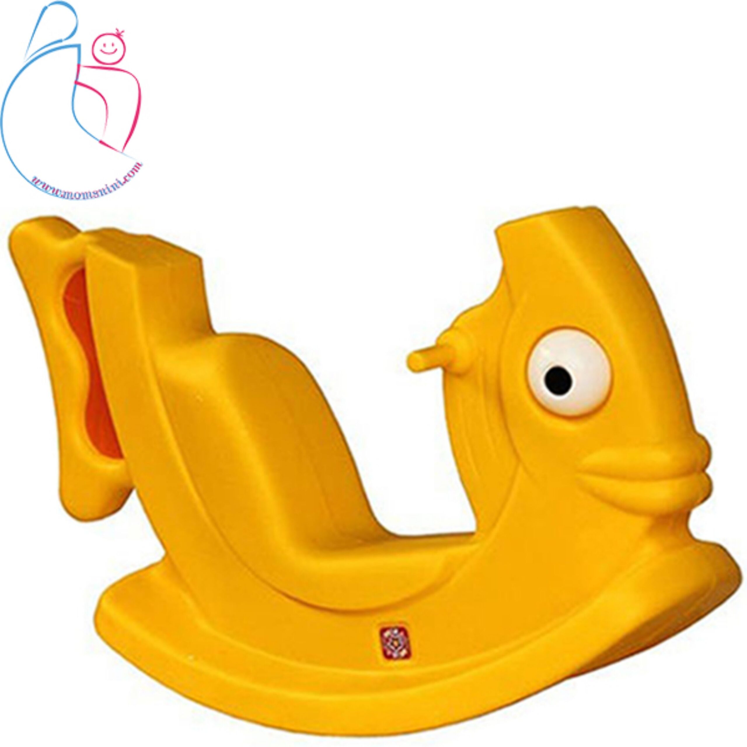 راکر کودک مدل ماهی بدون سقف رنگ زرد مامزنینی