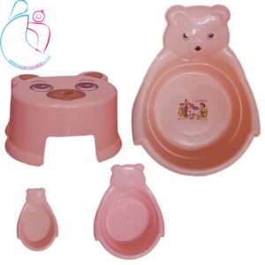 ست وان حمام کودک مدل خرس مجموعه 4 عددی