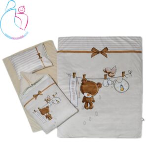 سرویس خواب 4 تکه کودک مدل خرس بندرختی کرم