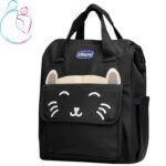 کوله پشتی لوازم کودک چیکو مدل گربه رنگ سورمه ای مامزنینی