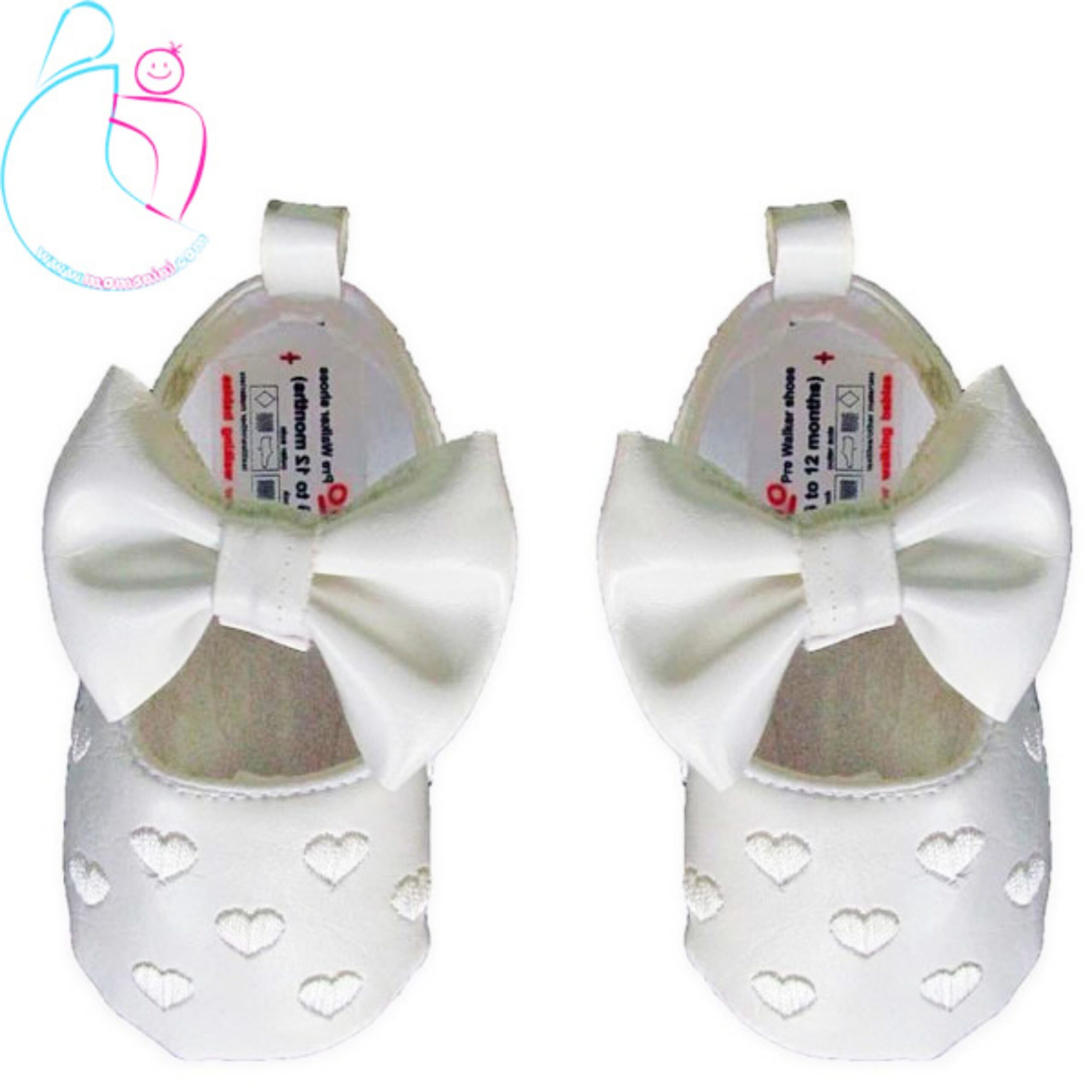 پاپوش کودک طرح چرم قلب دار