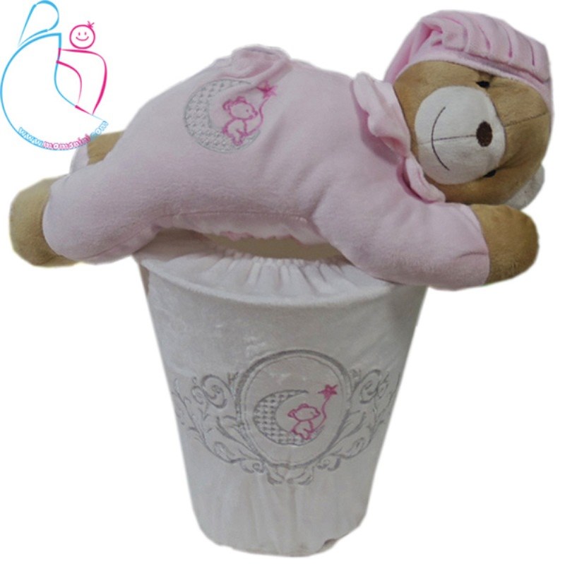 ست سطل و جادستمال اتاق کودک مدل خرس تدی | آرامیس