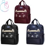 کوله پشتی لوازم کودک چیکو مدل گربه رنگ مشکی