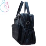 کیف چرم 2 تکه لوازم کودک مدل دکمه ای