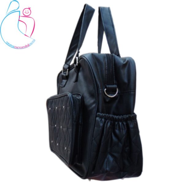 کیف چرم 2 تکه لوازم کودک مدل دکمه ای