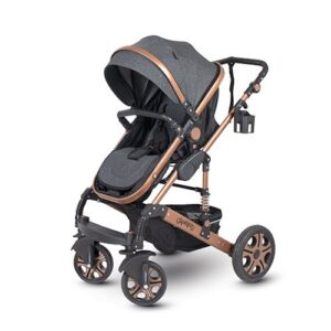 کالسکه اسپرینگ مدل اسپیدا بدنه برنز رنگ دودی مامزنینی