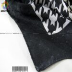 شال نخی  مشکی سفید چاپی  مام استایل