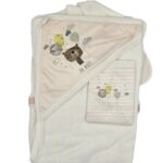 سرویس و ست حوله نوزاد برند مامز کیوتی طرح خرس کارتونی مامزنینی