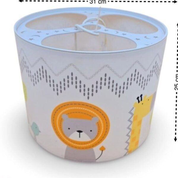 سرویس لوستر،آباژور،ساعت و جای دستمال نوزاد برند مامز کیوتی مدل 4 تکه طرح گاردن مامزنینی