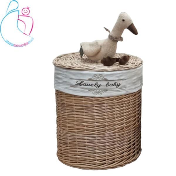 سبد اسباب بازی و لباس کودک مدل غاز سایز بزرگ مامزنینی