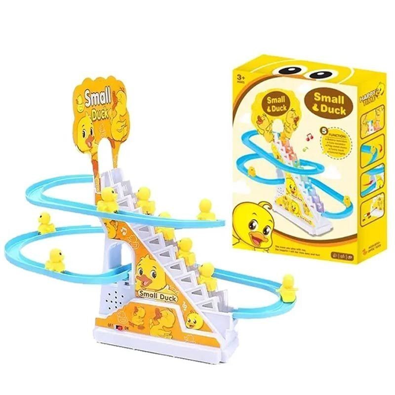 اسباب بازی پله طرح جوجه موزیکال چراغدار خارجی با 6 جوجه