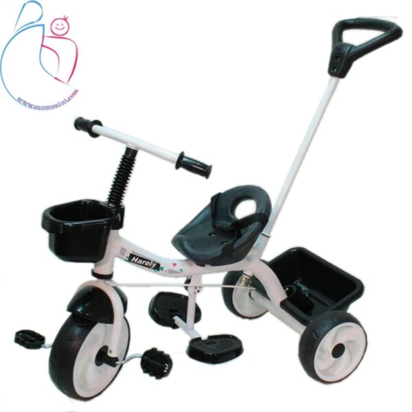 سه چرخه babyland مدل هارلی رنگ قرمز مامزنینی