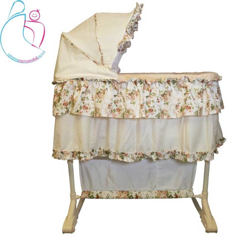 تخت و گهواره نوزاد آرتمن بی بی رنگ کرم گلدار  مامزنینی