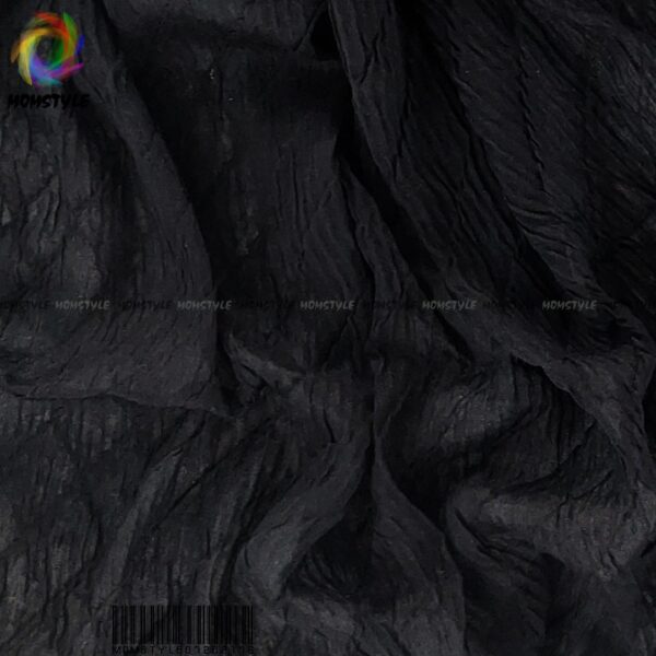 شال پلیسه نخی چهار فصل رنگ مشکی کد54 مام استایل