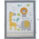 ست خواب نوزاد برند مامز کیوتی مدل 4 تکه طرح گاردن فیل و زرافه مامزنینی