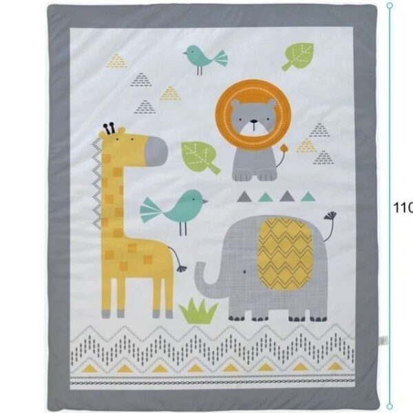 ست خواب نوزاد برند مامز کیوتی مدل 4 تکه طرح گاردن فیل و زرافه مامزنینی