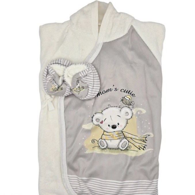 سرویس و ست حوله نوزاد برند مامز کیوتی طرح کوالا مامزنینی