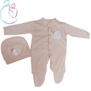 ست کلاه و سرهمی جورابدار شاهین مدل قو مامز نینی