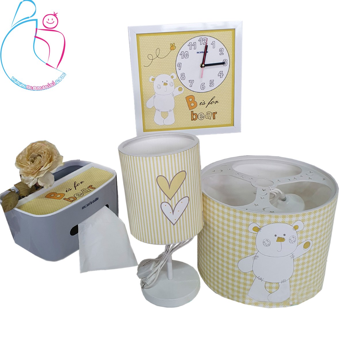 ست ساعت و روشنایی مامز کیوتی مدل خرس 40 تکه مامزنینی