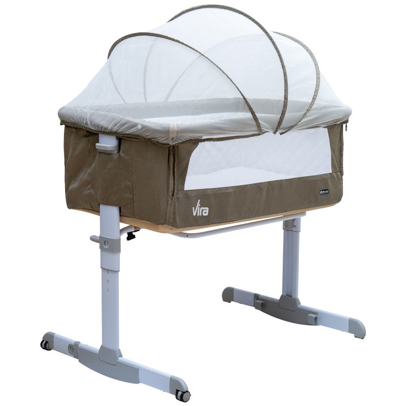 تخت  کنار مادر کودک دلیجان مدل ویرا vira با پشه بند مامز نینی