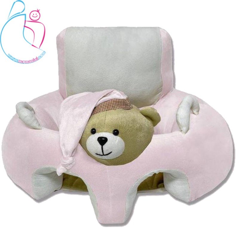 صندلی کمک آموزشی نشستن کودک مدل خرس صورتی(رنگبندی قابل تعویض) مامزنینی