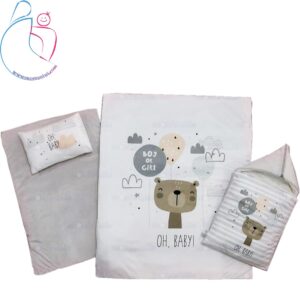 سرویس خواب 4 تکه مخمل مامزکیوتی(momscutie) مدل خرس کارتنی مامزنینی