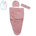 ست قنداق چسبی و کلاه و نافبند نوزاد دارای رنگبندی مامزنینی