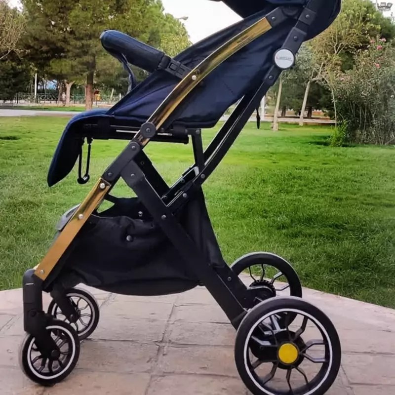 کالسکه مسافرتی ریچ کیدز Rich Kids فریم طلایی مامزنینی