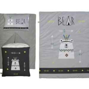 ست خواب نوزاد برند مامز کیوتی مدل 4 تکه طرح خرس قطبی مامزنینی