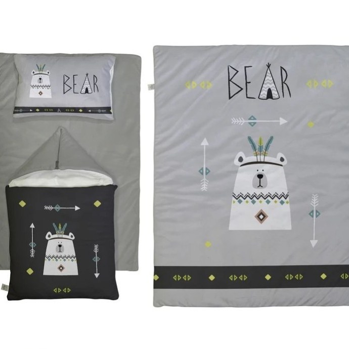 ست خواب نوزاد برند مامز کیوتی مدل 4 تکه طرح خرس قطبی مامزنینی