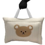 ست مسافرتی کیفی نوزاد برند مامز کیوتی مدل 3 تکه طرح خرس تدی(baby bear)مامزنینی