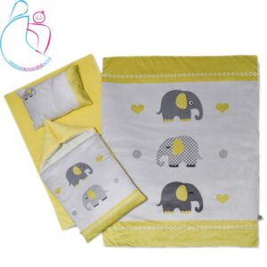 سرویس خواب 4 تکه مامز کیوتی مدل فیل رنگ زرد مامزنینی