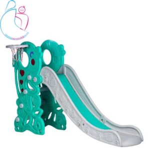 سرسره کودک طرح دلفین  رنگ سبزآبی مامزنینی