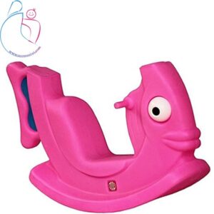 راکر کودک مدل ماهی بدون سقف رنگ صورتی مامزنینی