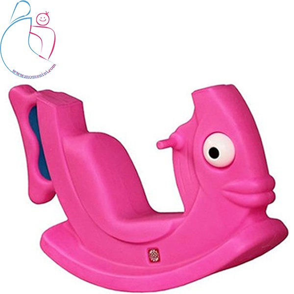 راکر کودک مدل ماهی بدون سقف رنگ صورتی مامزنینی